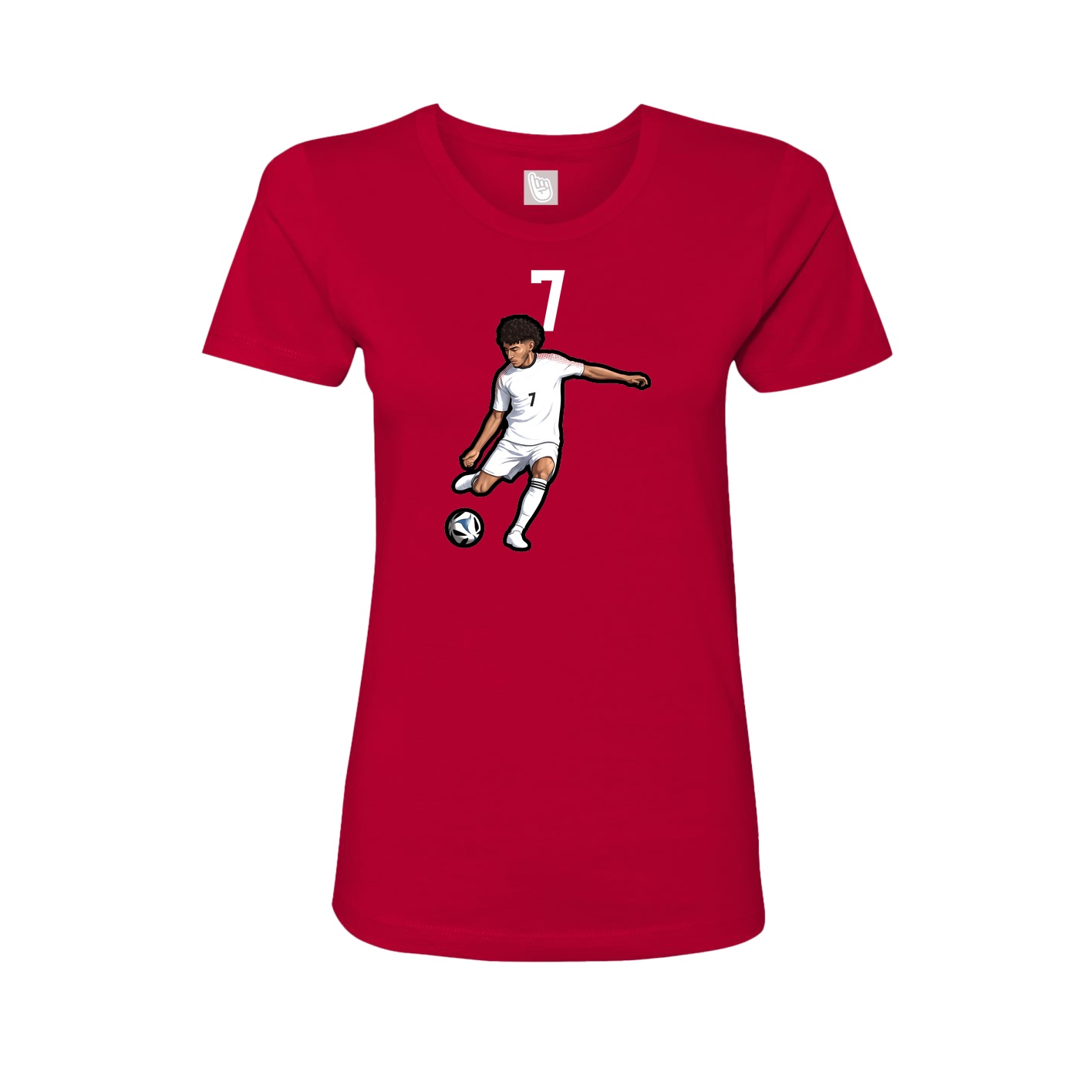 Womens Tee — Number Top in Red