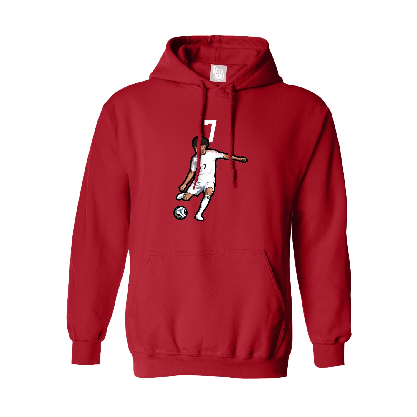 Hoodie — Number Top in Red