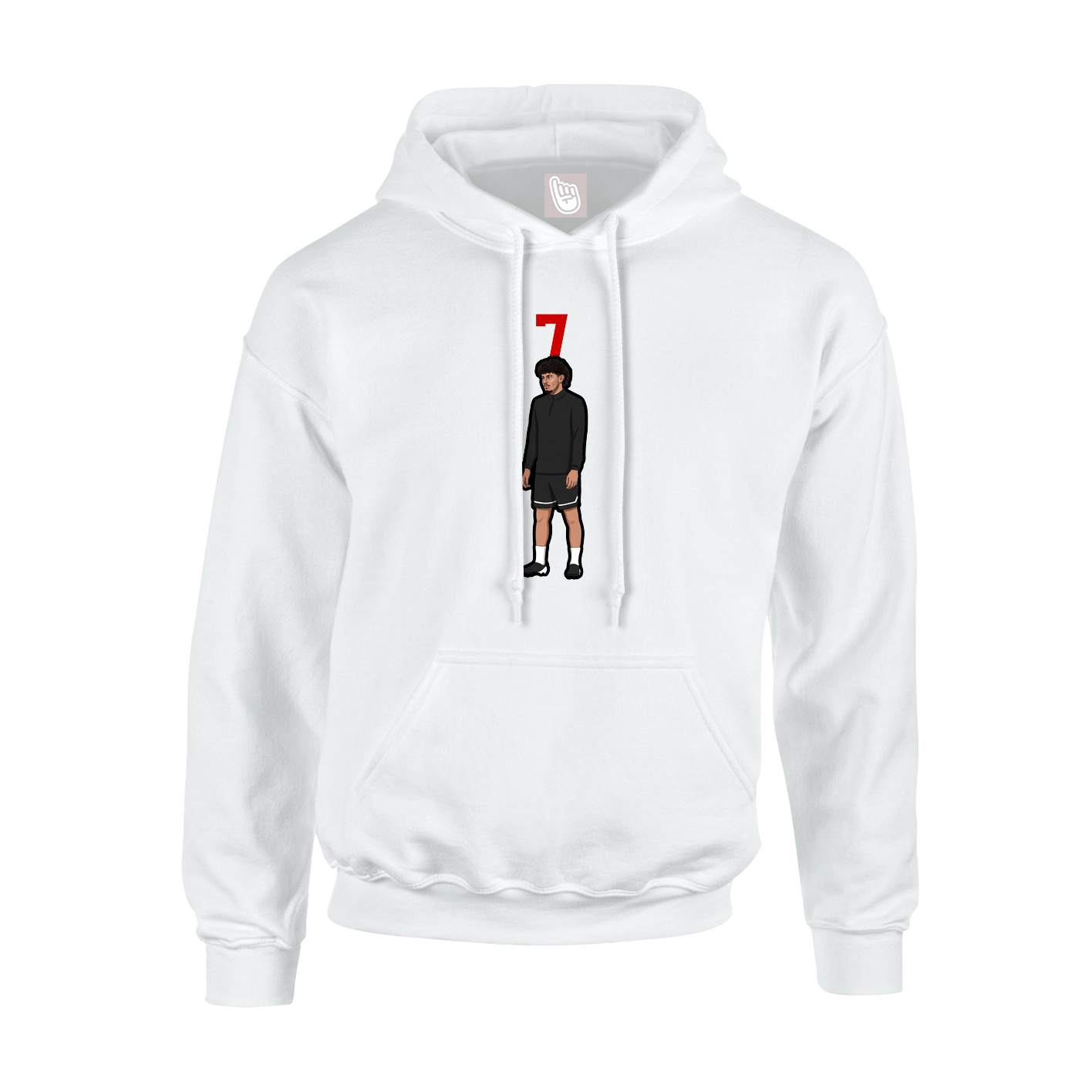 Hoodie — Number Top in White