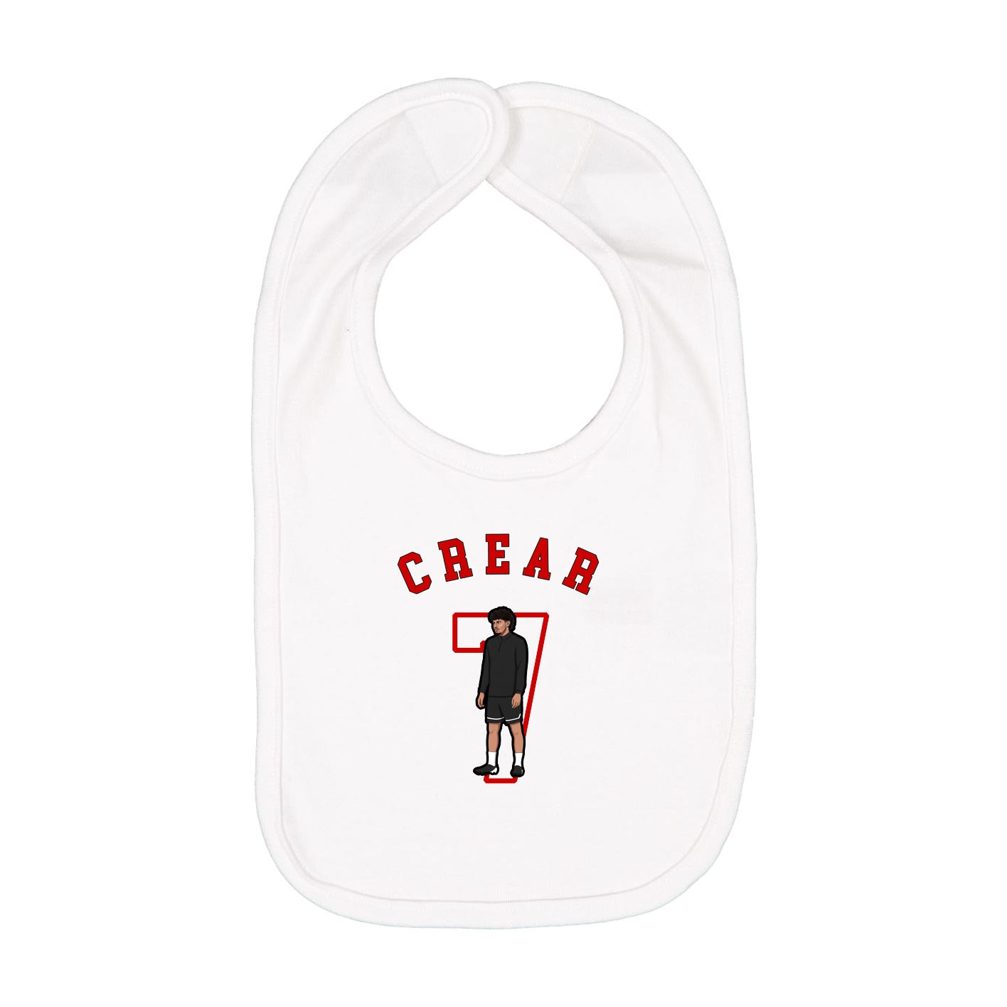 Infant Bib — Shirsey Arch in White