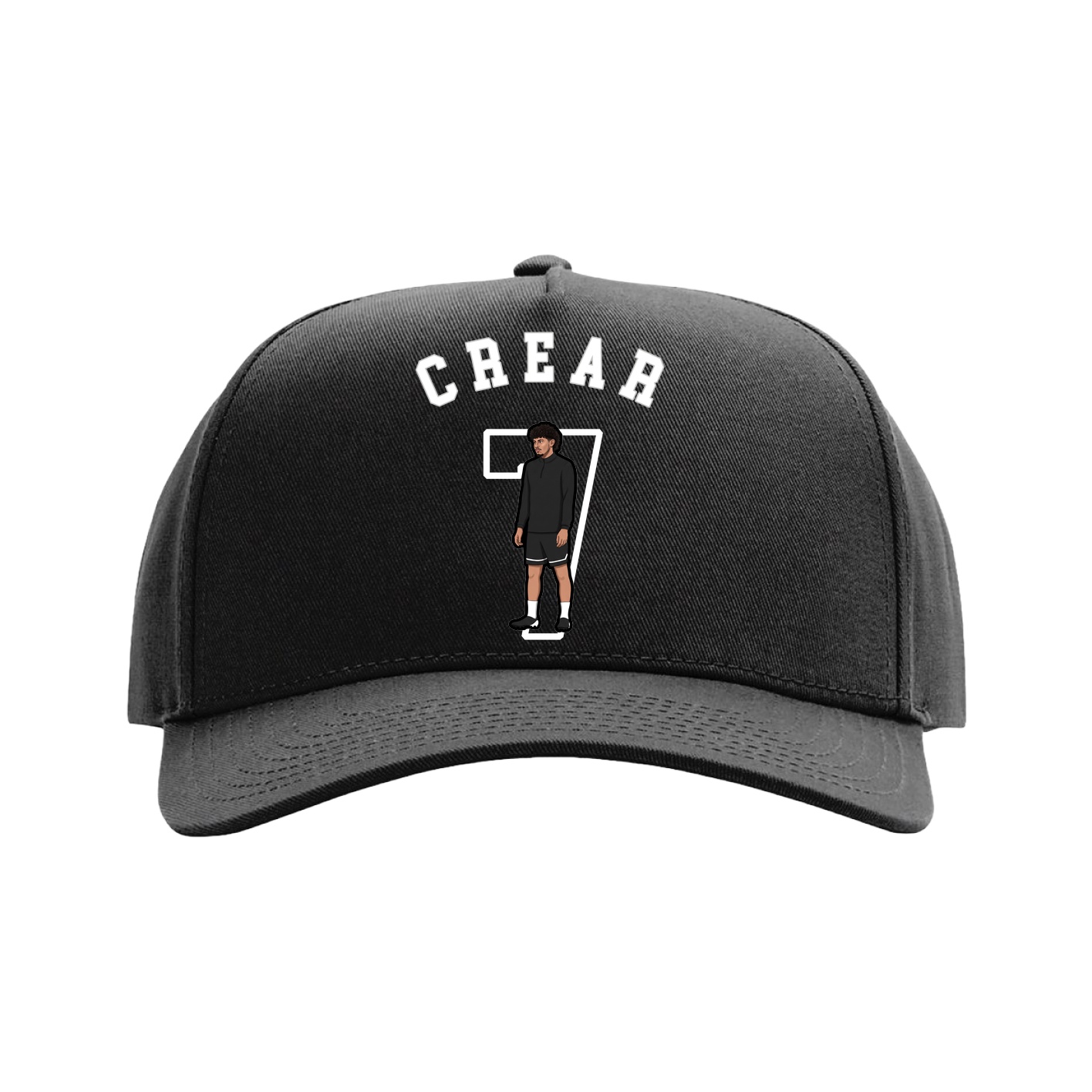 Full Fabric Five-Panel Champ Cap — Shirsey Arch in Black