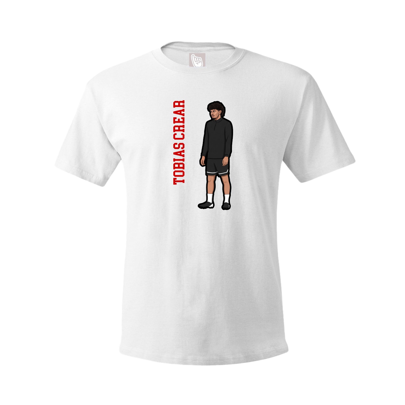 Youth Tee — Name Vertical in White