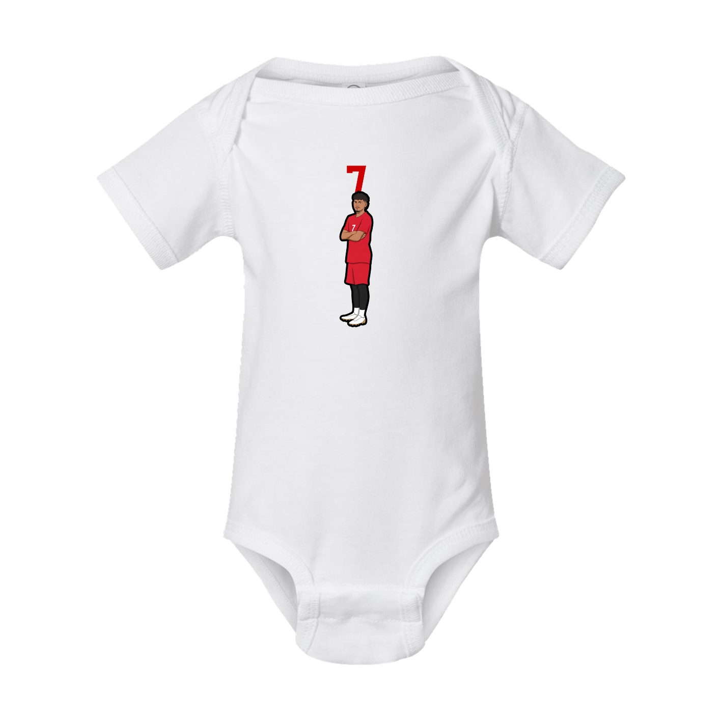 Baby Onesie — Number Top in White