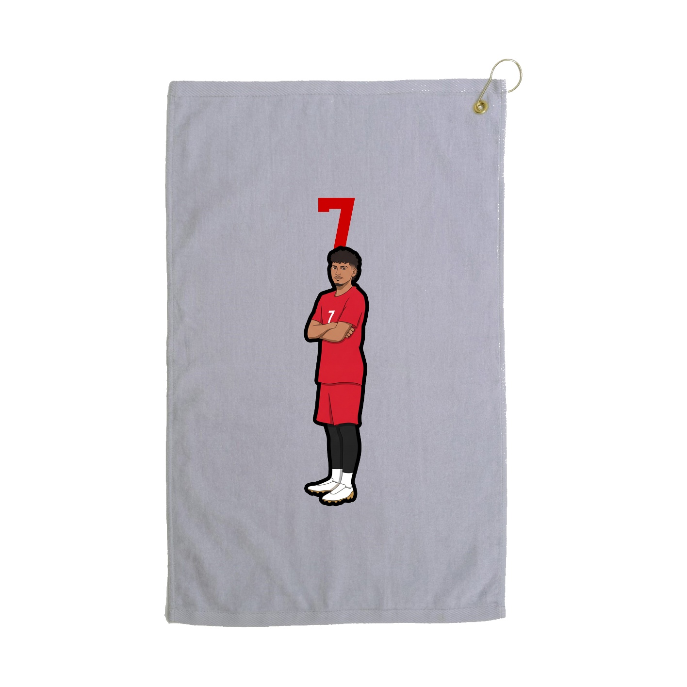 Golf Towel — Number Top in Grey