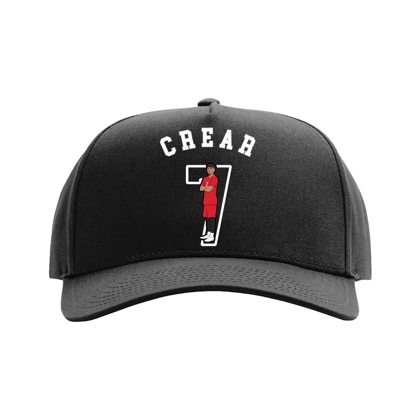 Full Fabric Five-Panel Champ Cap — Shirsey Arch in Black