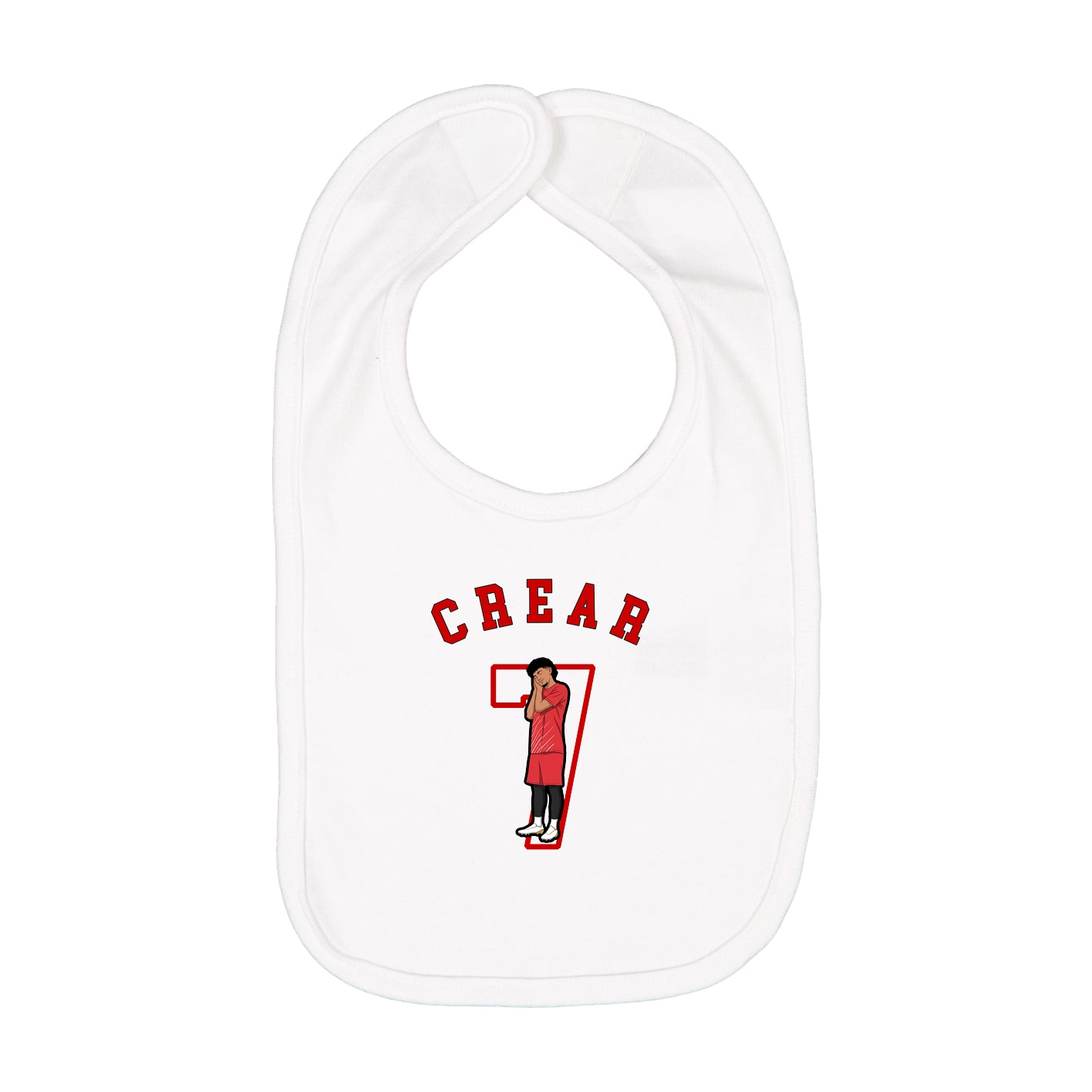 Infant Bib — Shirsey Arch in White
