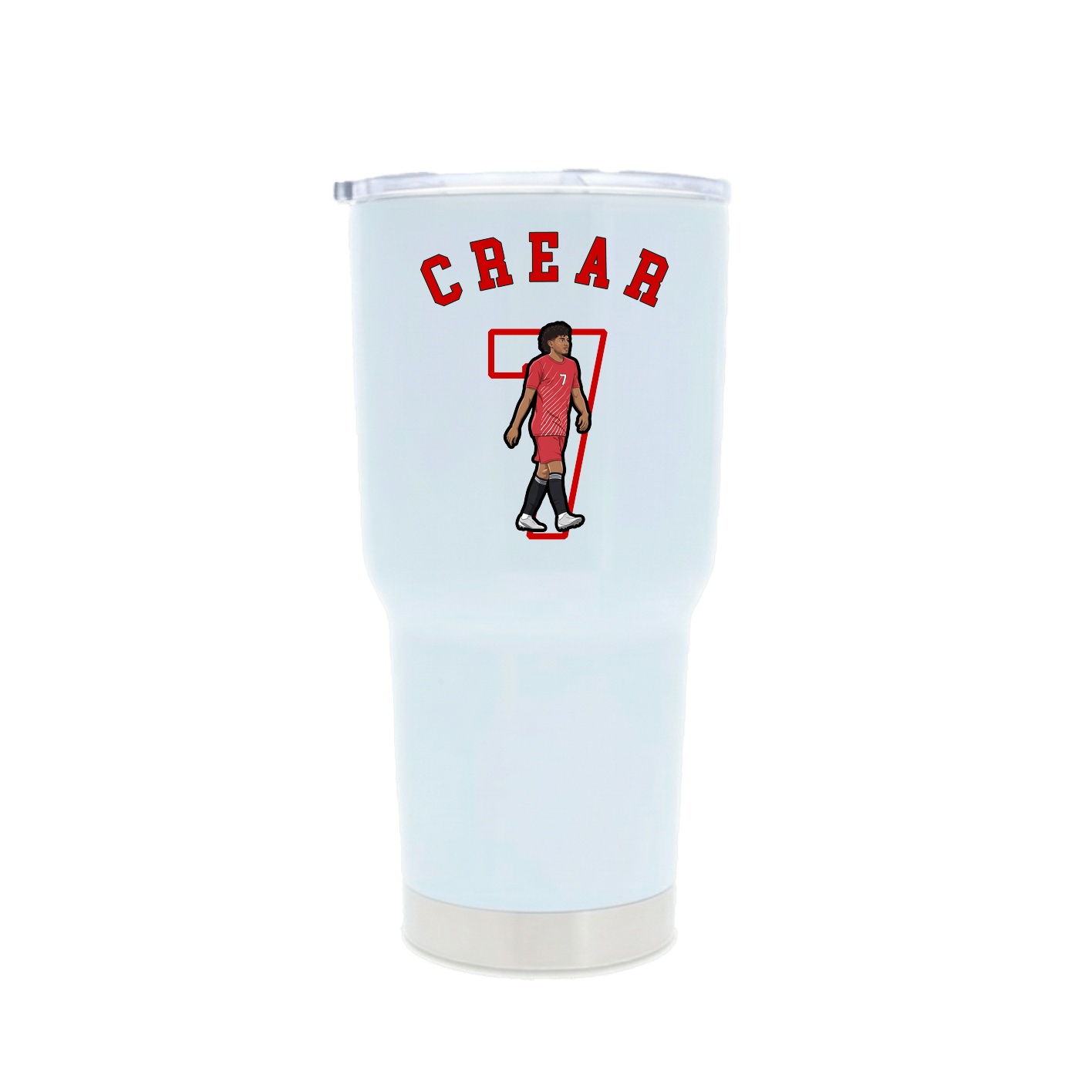 30oz Stainless Steel Tumbler — Shirsey Arch in White