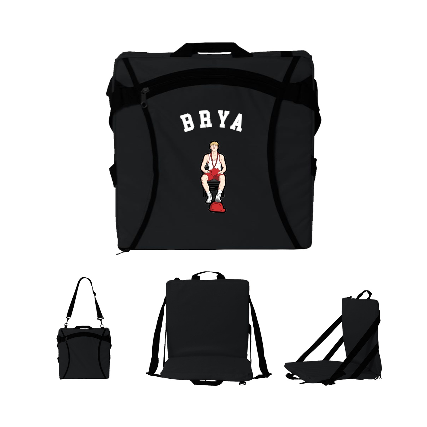 Folding Stadium Seat — Shirsey Arch in Black