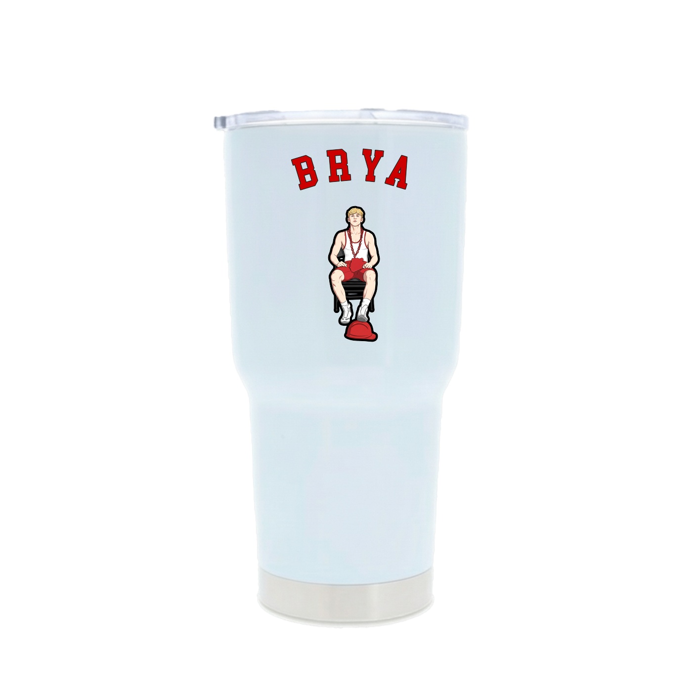 30oz Stainless Steel Tumbler — Shirsey Arch in White