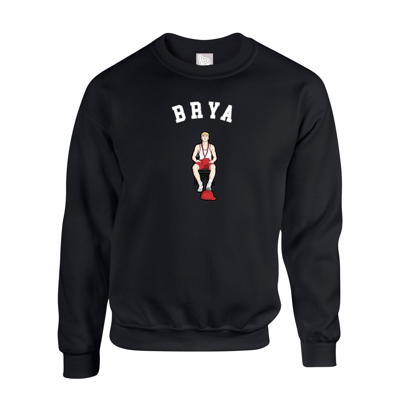 Fleece Crew — Shirsey Arch in Black