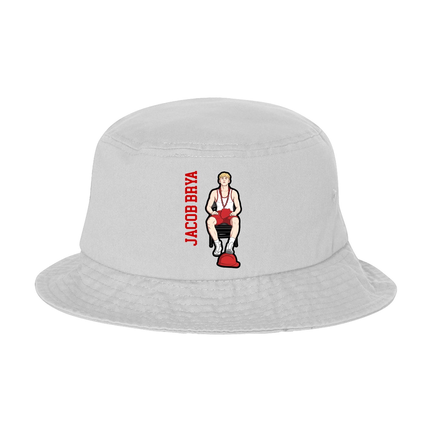 Bucket Cap — Name Vertical in White