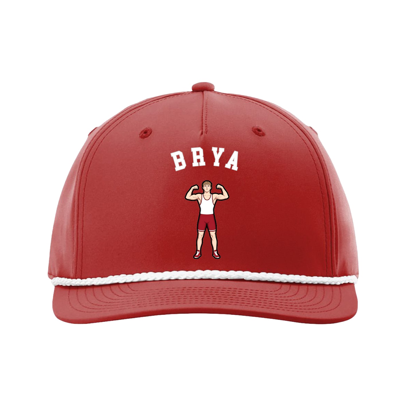 Five-Panel Classic Rope Cap — Shirsey Arch in Red