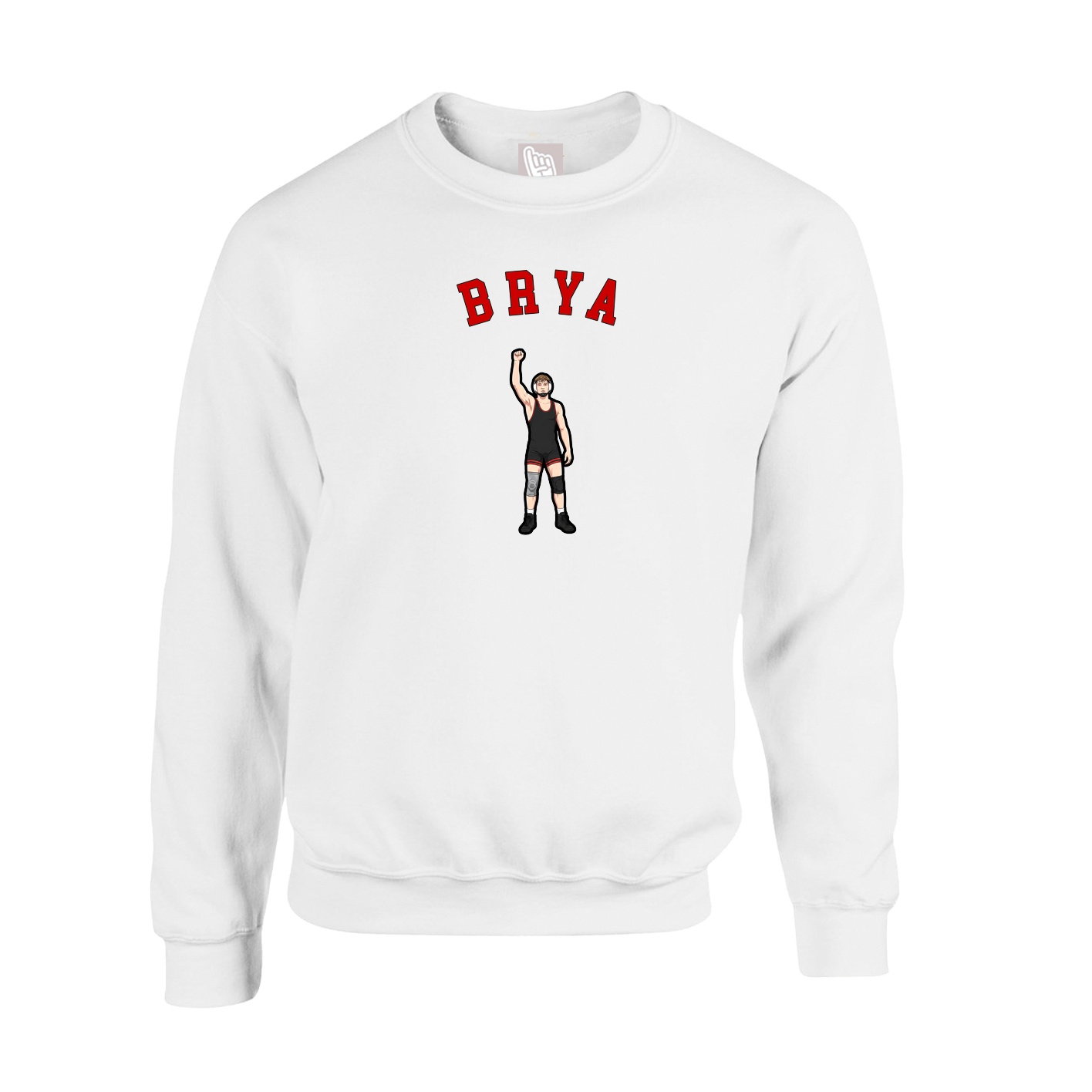 Fleece Crew — Shirsey Arch in White