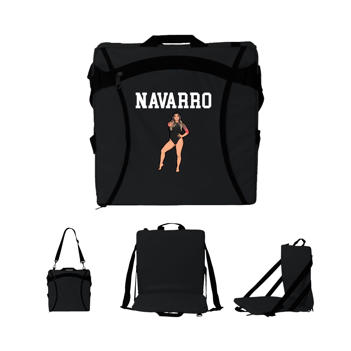 Folding Stadium Seat — Shirsey in Black