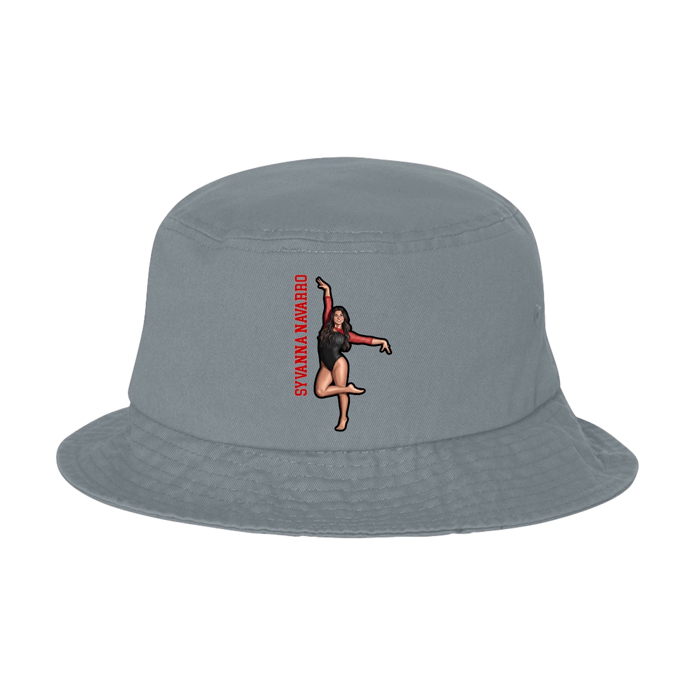 Bucket Cap — Name Vertical in Grey
