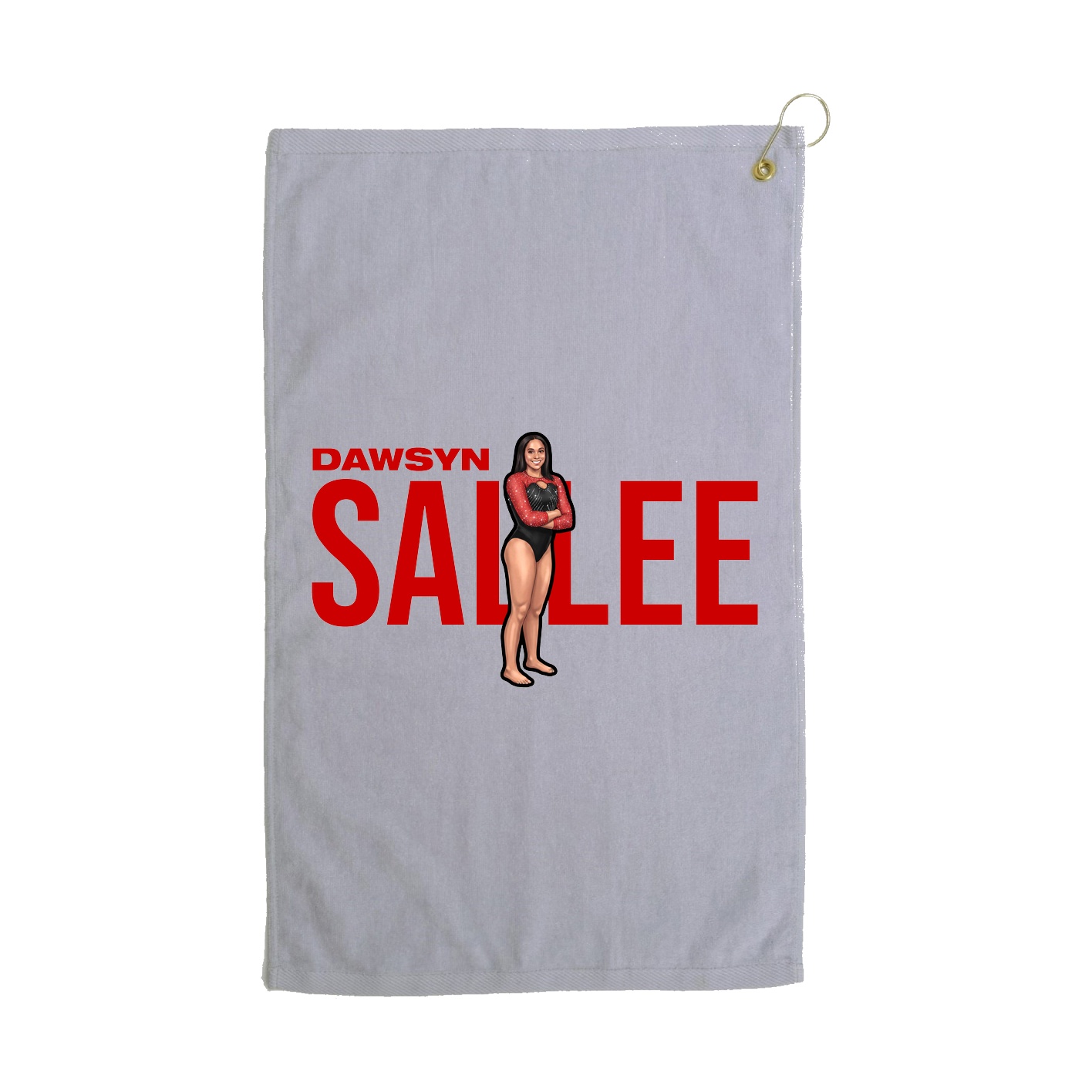 Golf Towel — Player Name in Grey