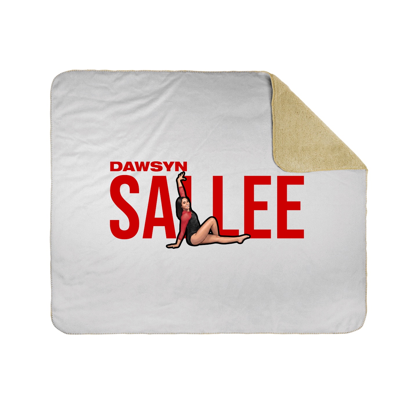 Throw Blanket — Player Name in White