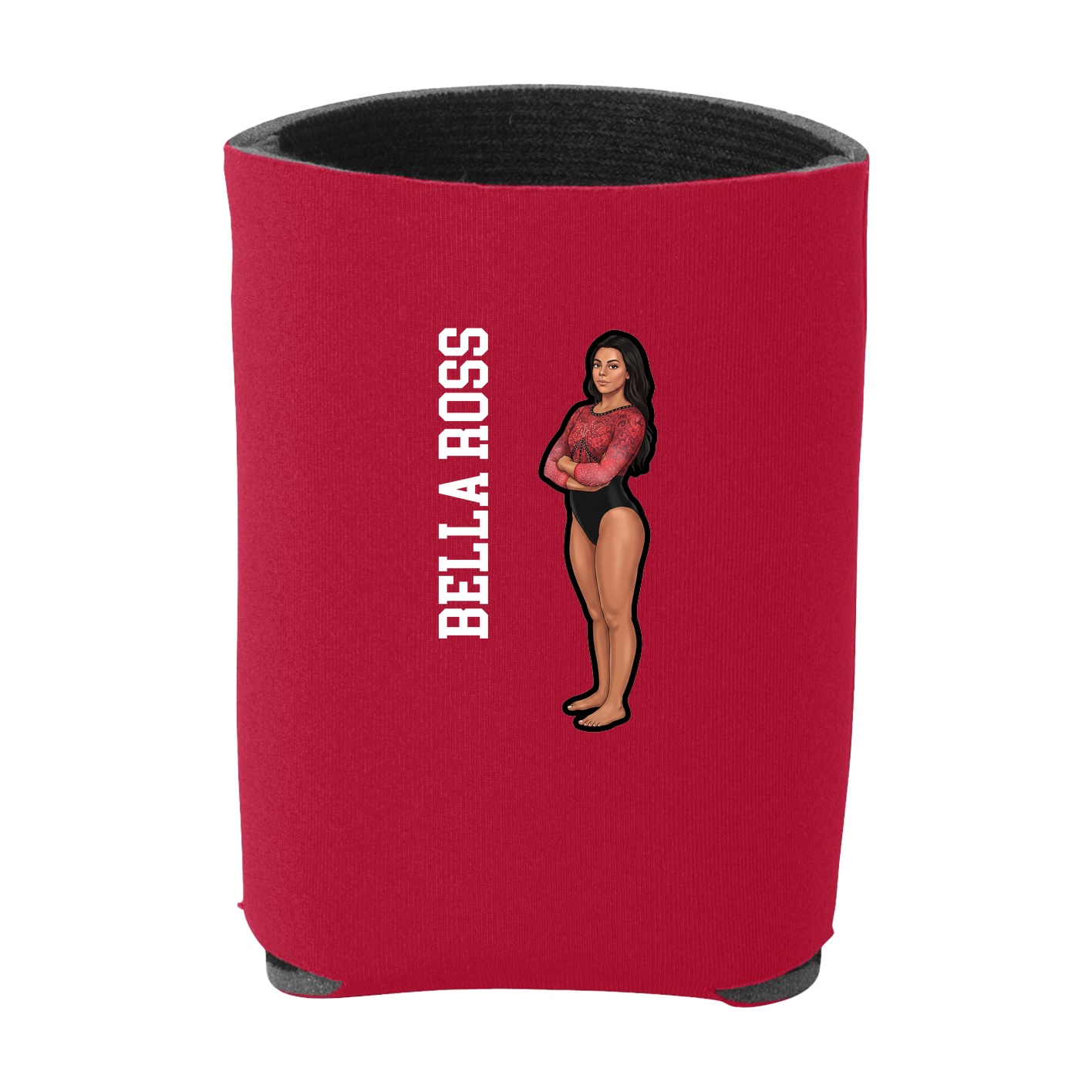 Can Holder — Name Vertical in Red