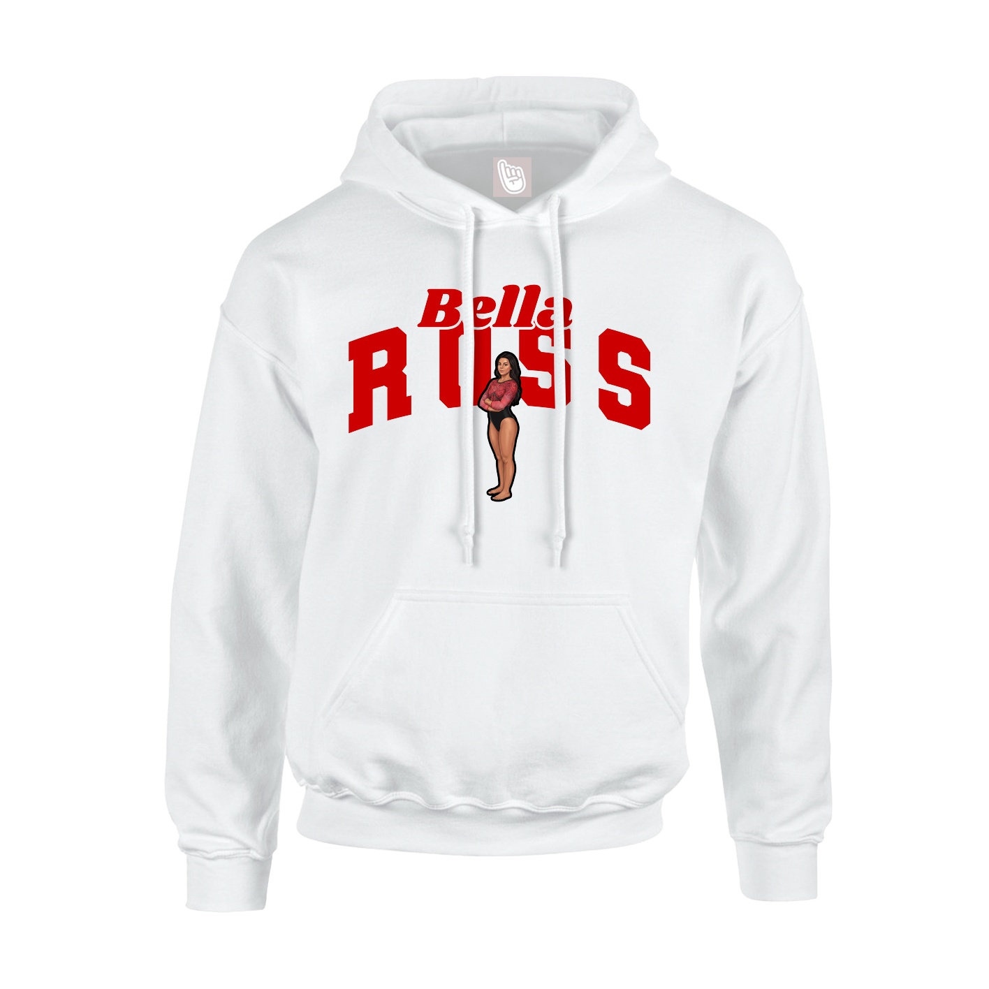 Youth Hoodie — Signature Arch in White
