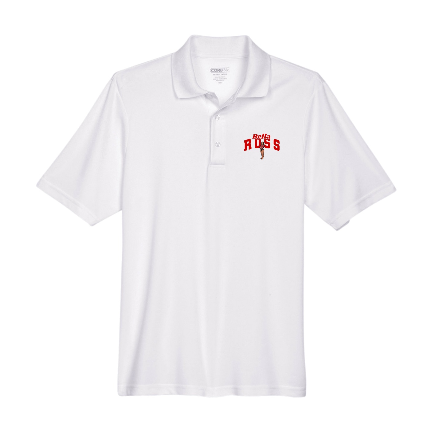Performance Polo — Signature Arch in White