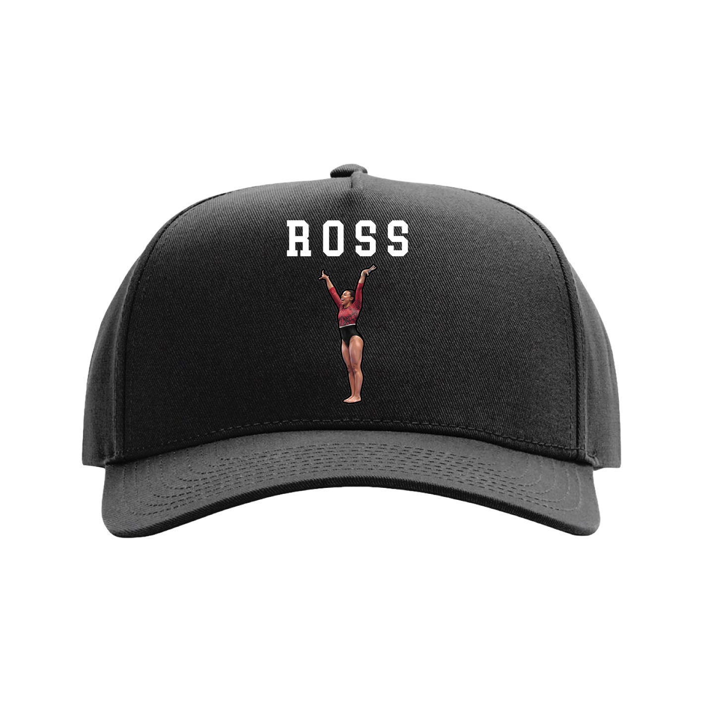 Full Fabric Five-Panel Champ Cap — Shirsey in Black
