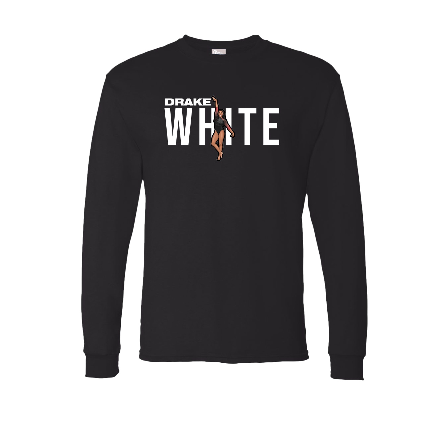 Long Sleeve Tee — Player Name in Black