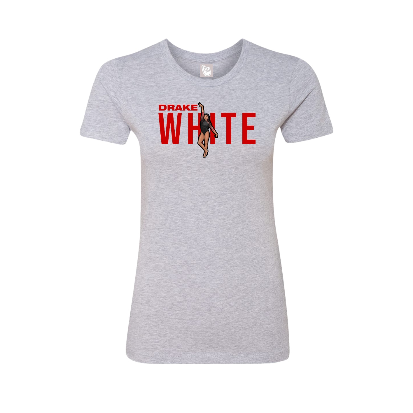Fitted Women's Tee — Player Name in Grey