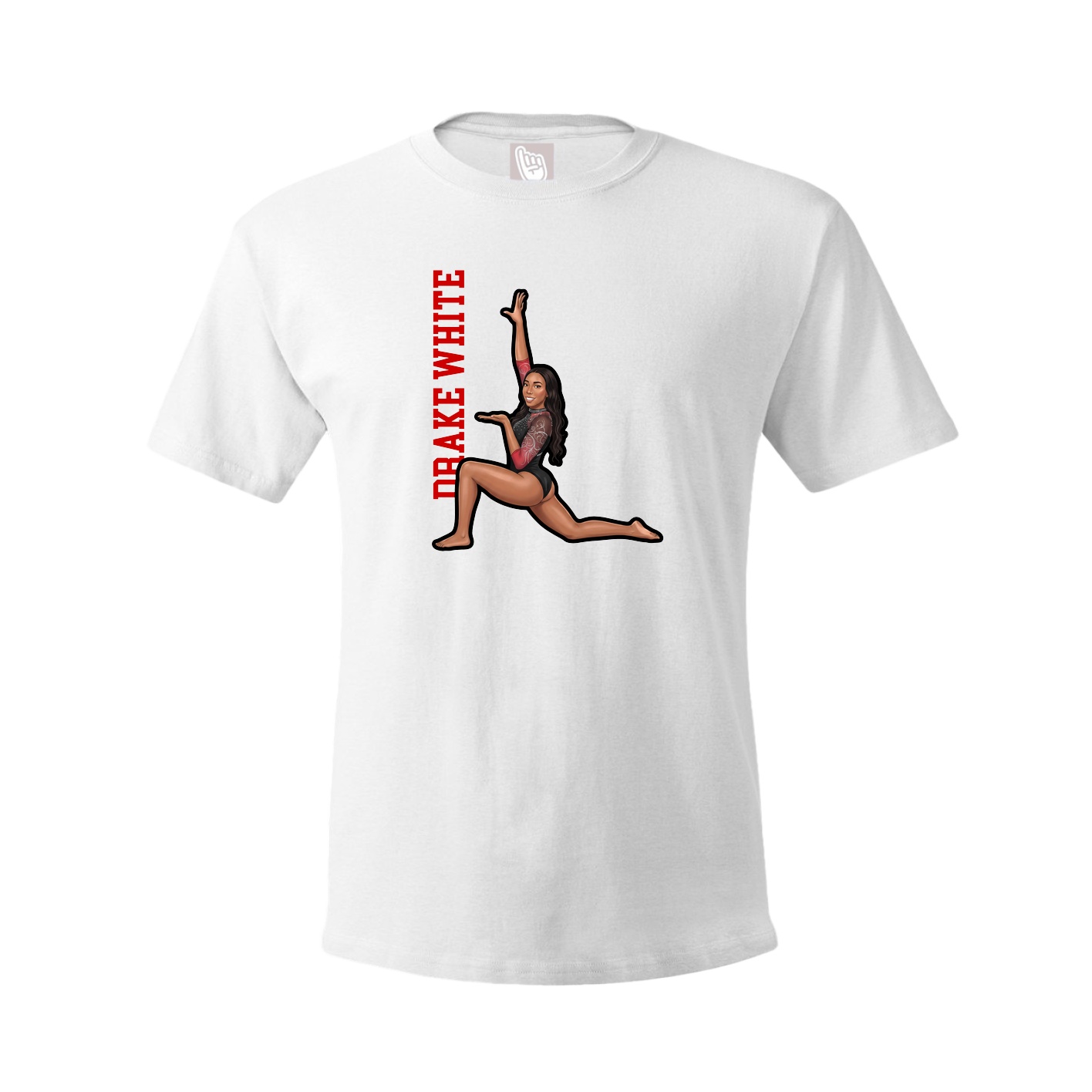Tee — Name Vertical in White
