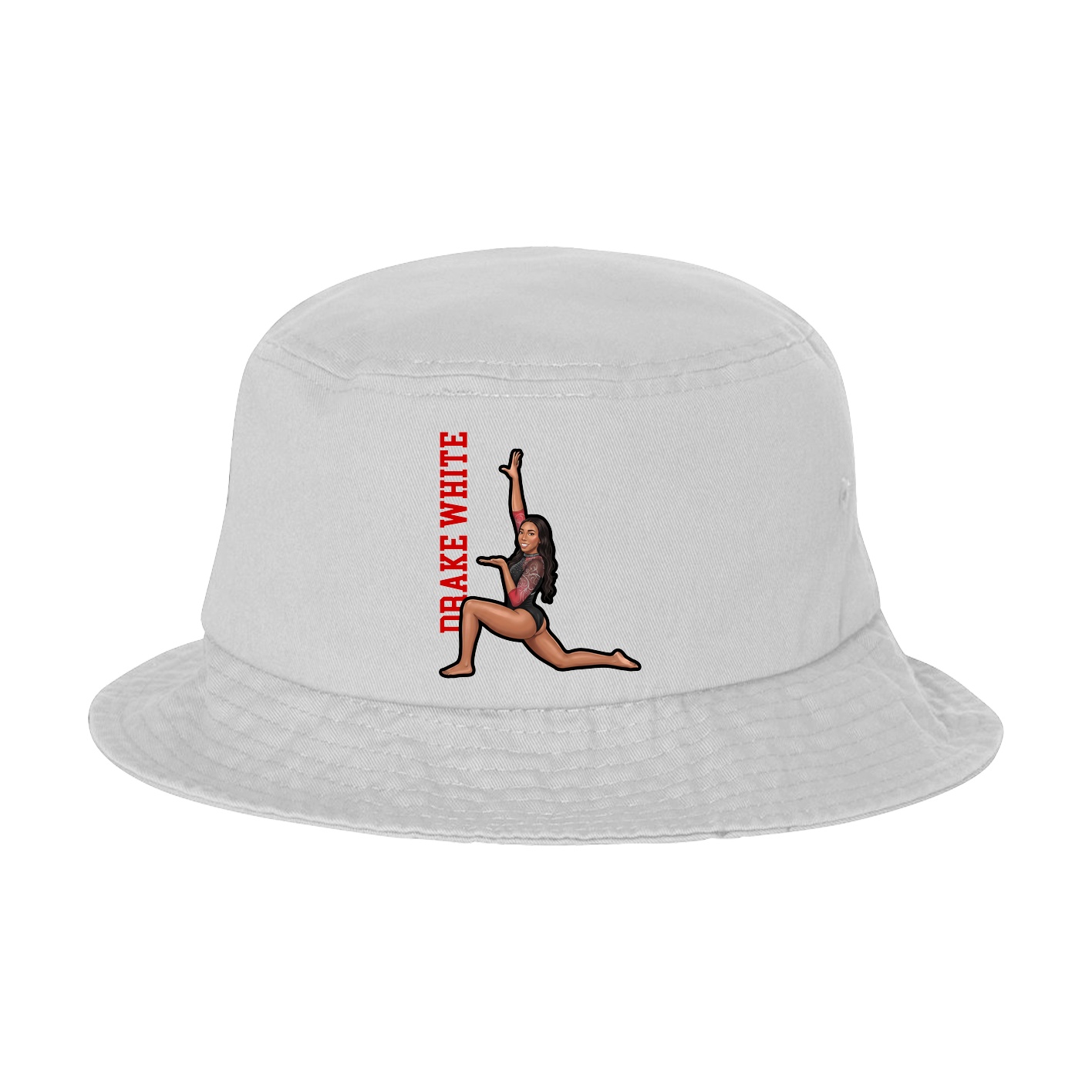 Bucket Cap — Name Vertical in White
