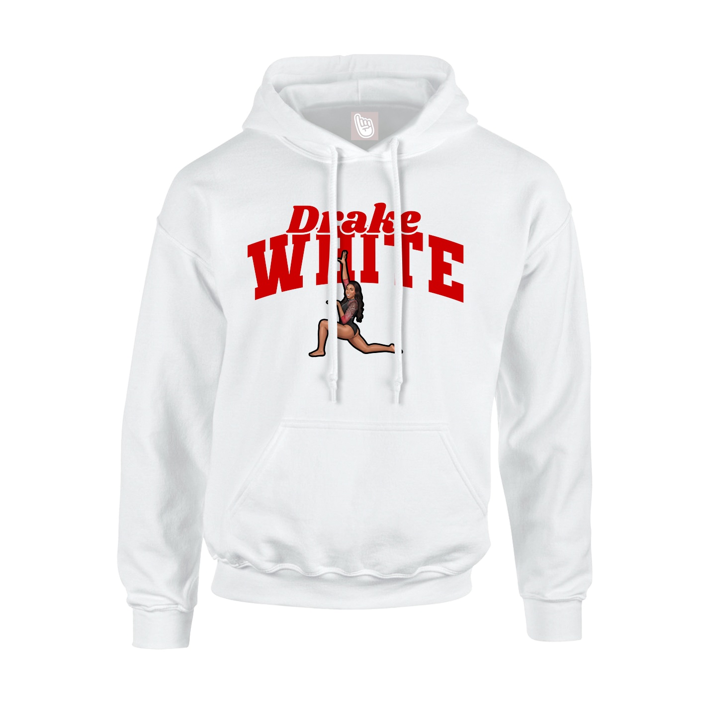 Hoodie — Signature Arch in White