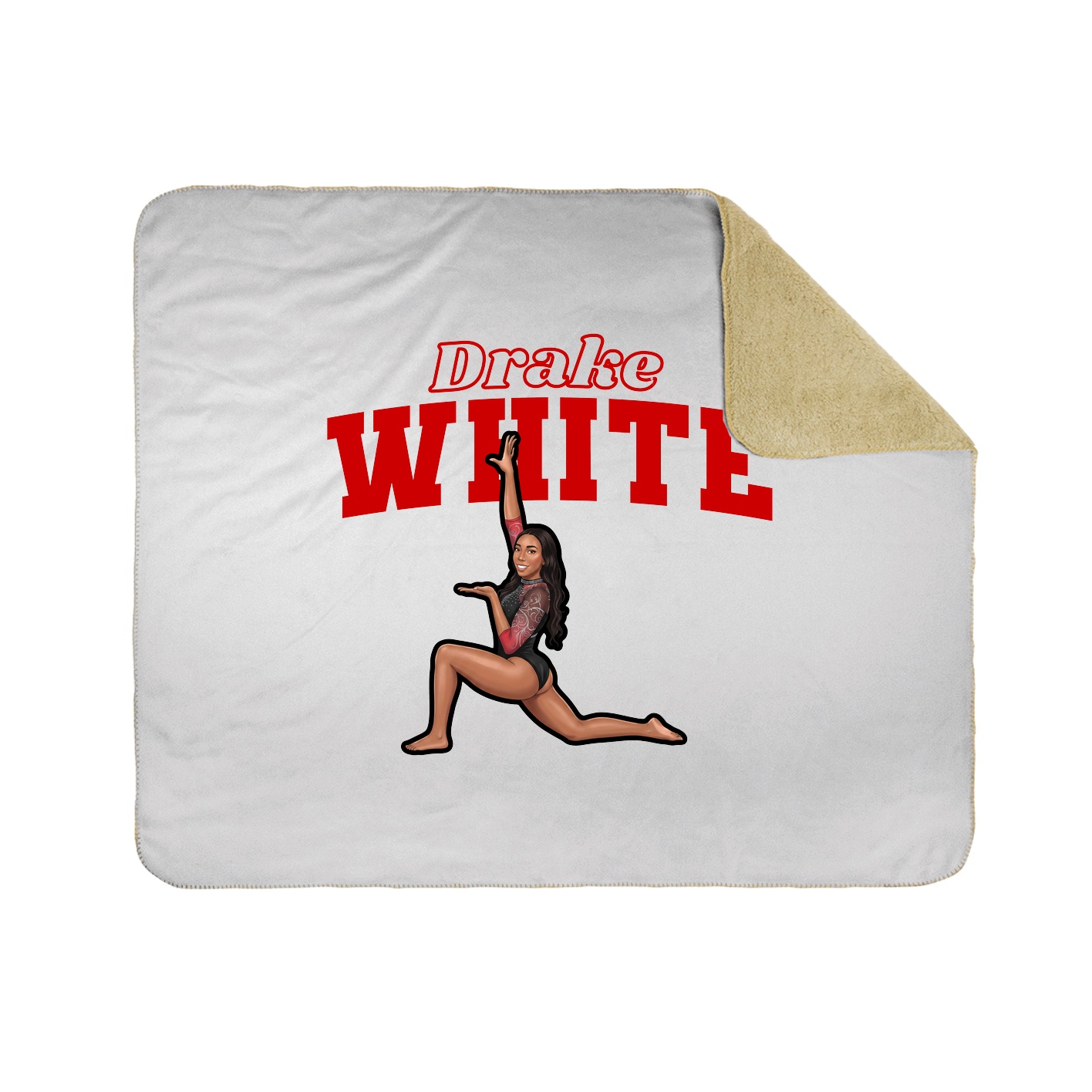 Throw Blanket — Name Arch in White