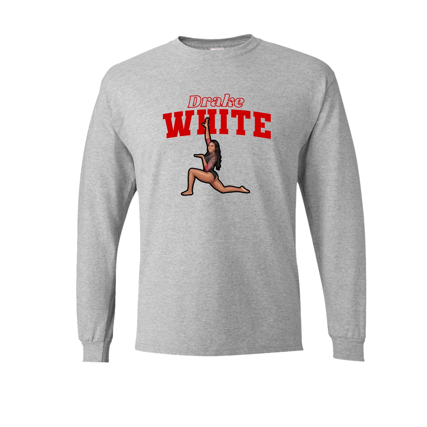 Long Sleeve Tee — Name Arch in Grey