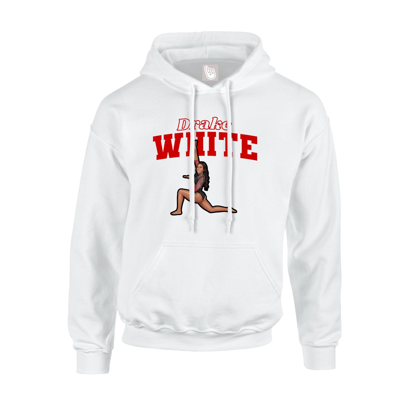Hoodie — Name Arch in White