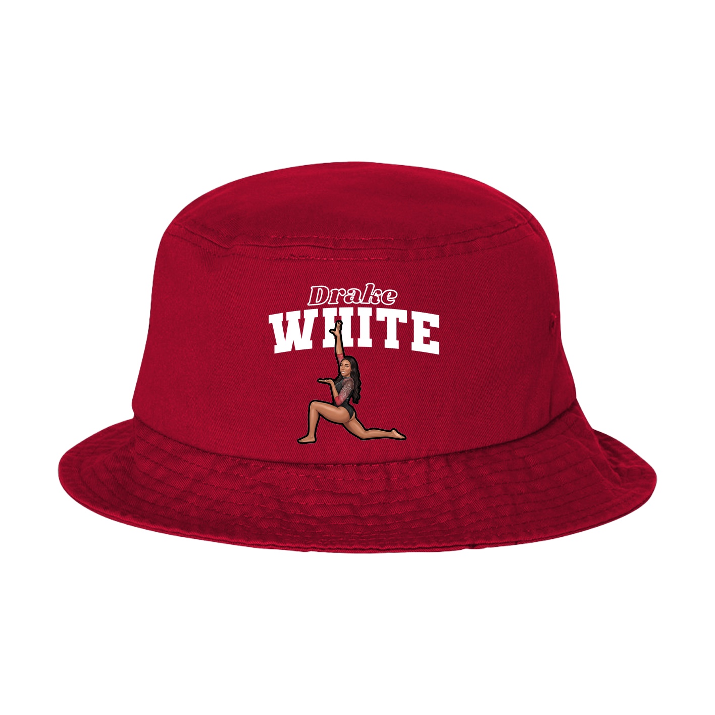 Bucket Cap — Name Arch in Red