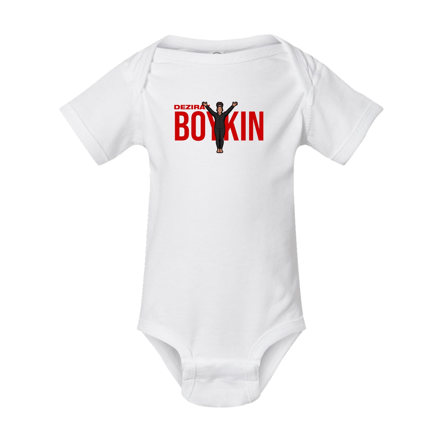 Baby Onesie — Player Name in White