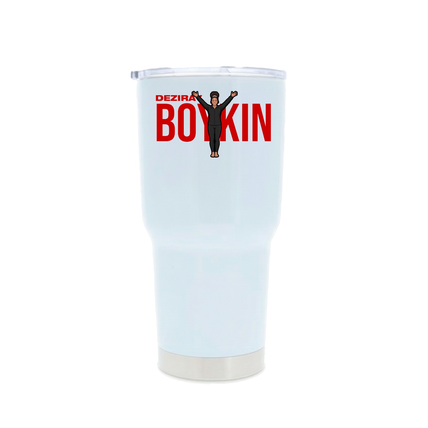 30oz Stainless Steel Tumbler — Player Name in White