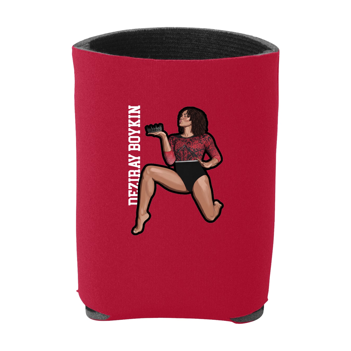 Can Holder — Name Vertical in Red