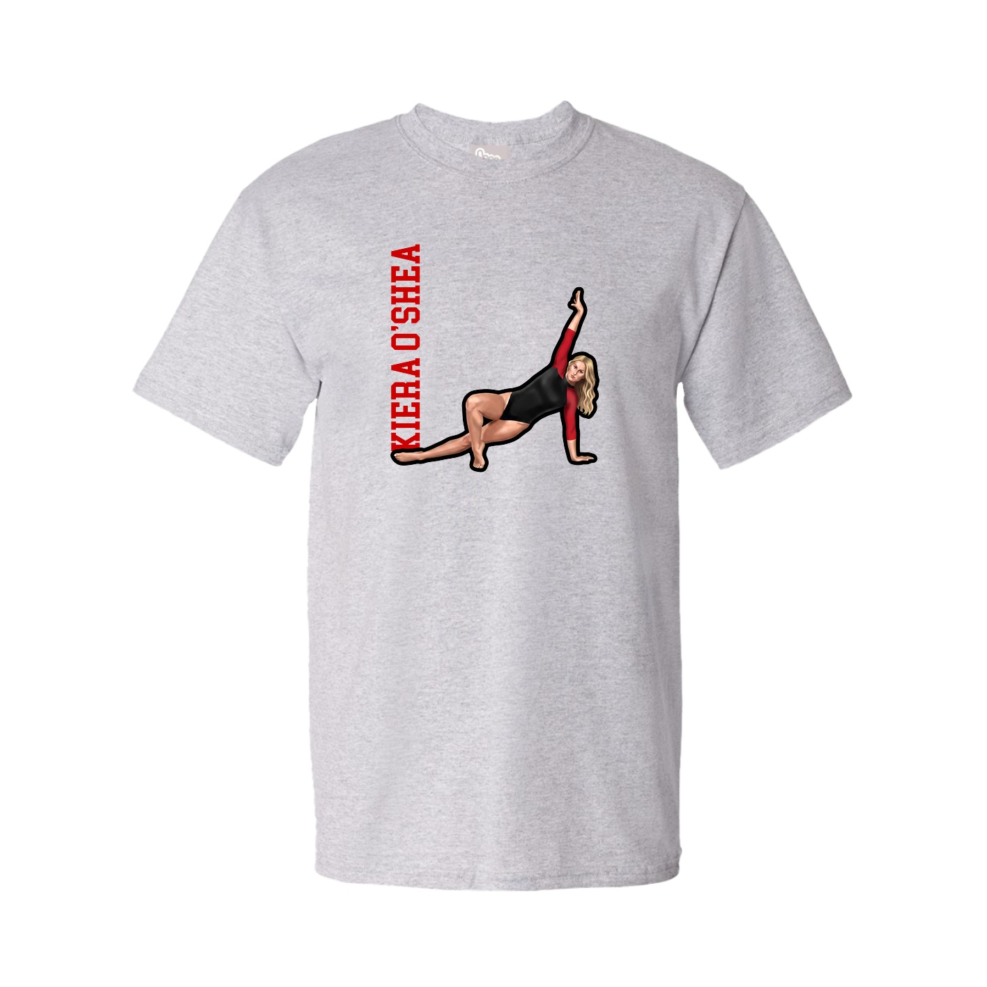 Youth Tee — Name Vertical in Grey