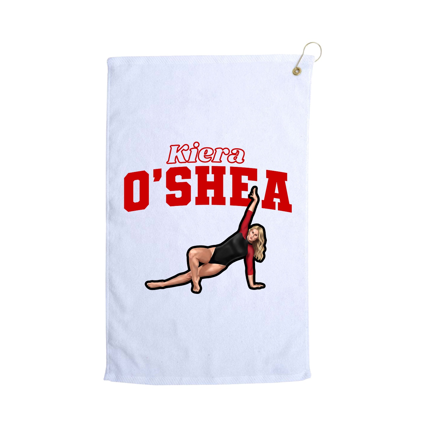 Golf Towel — Name Arch in White