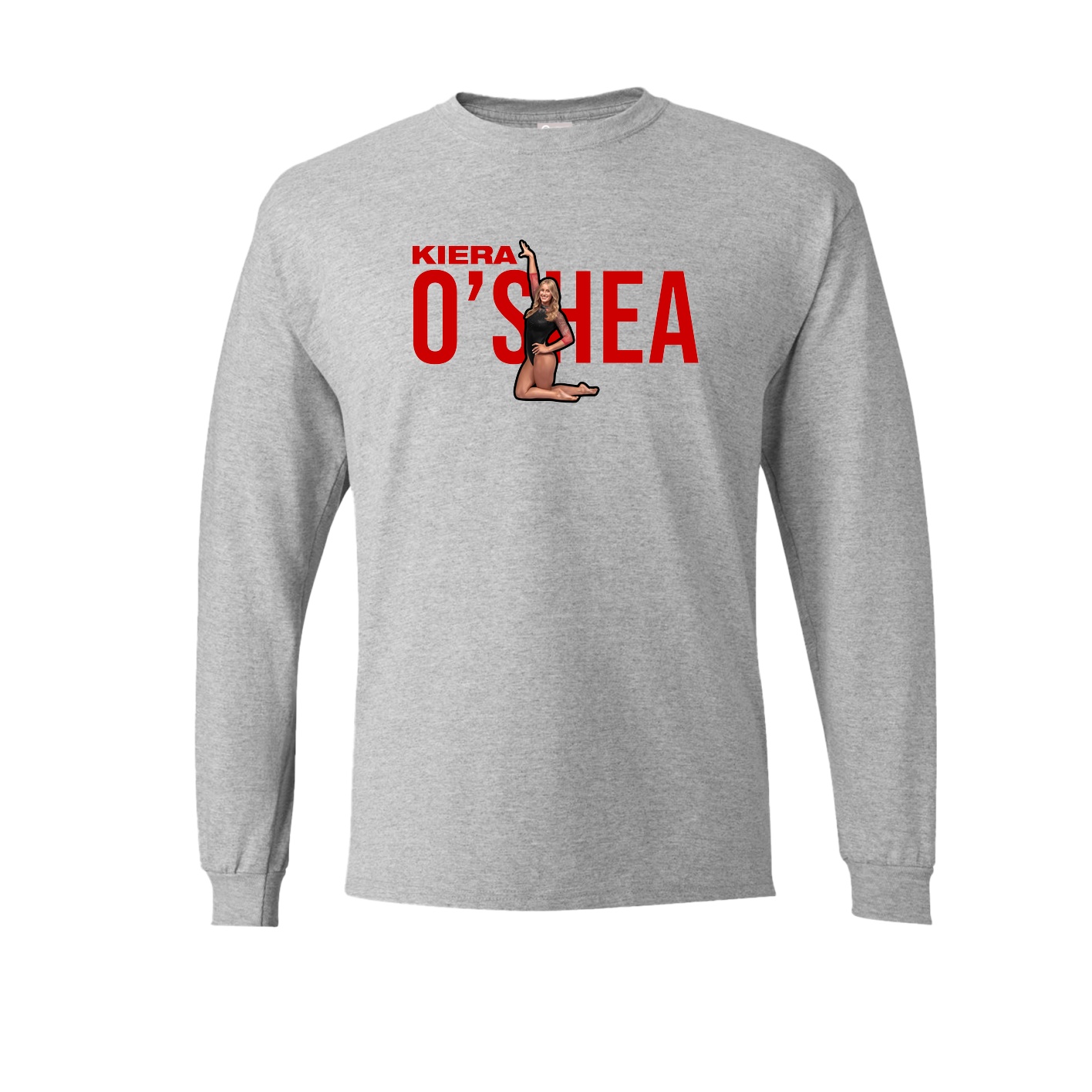 Long Sleeve Tee — Player Name in Grey