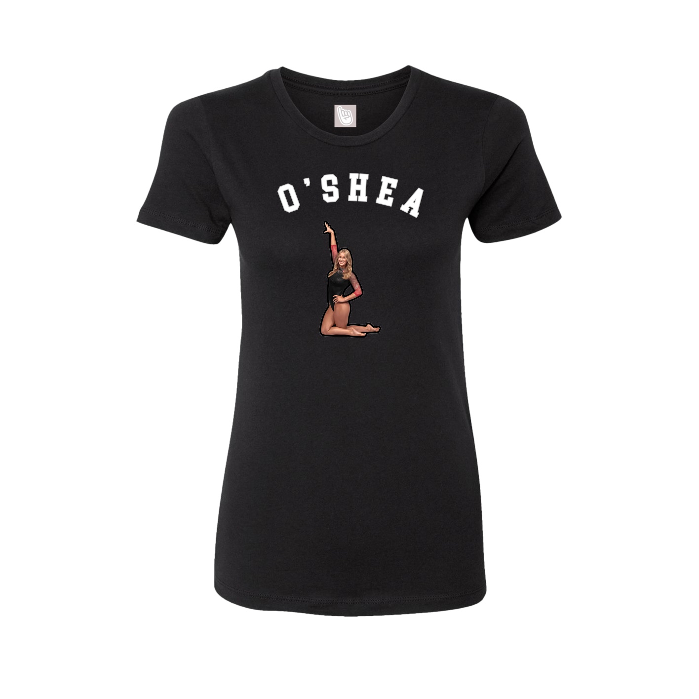 Fitted Women's Tee — Shirsey Arch in Black