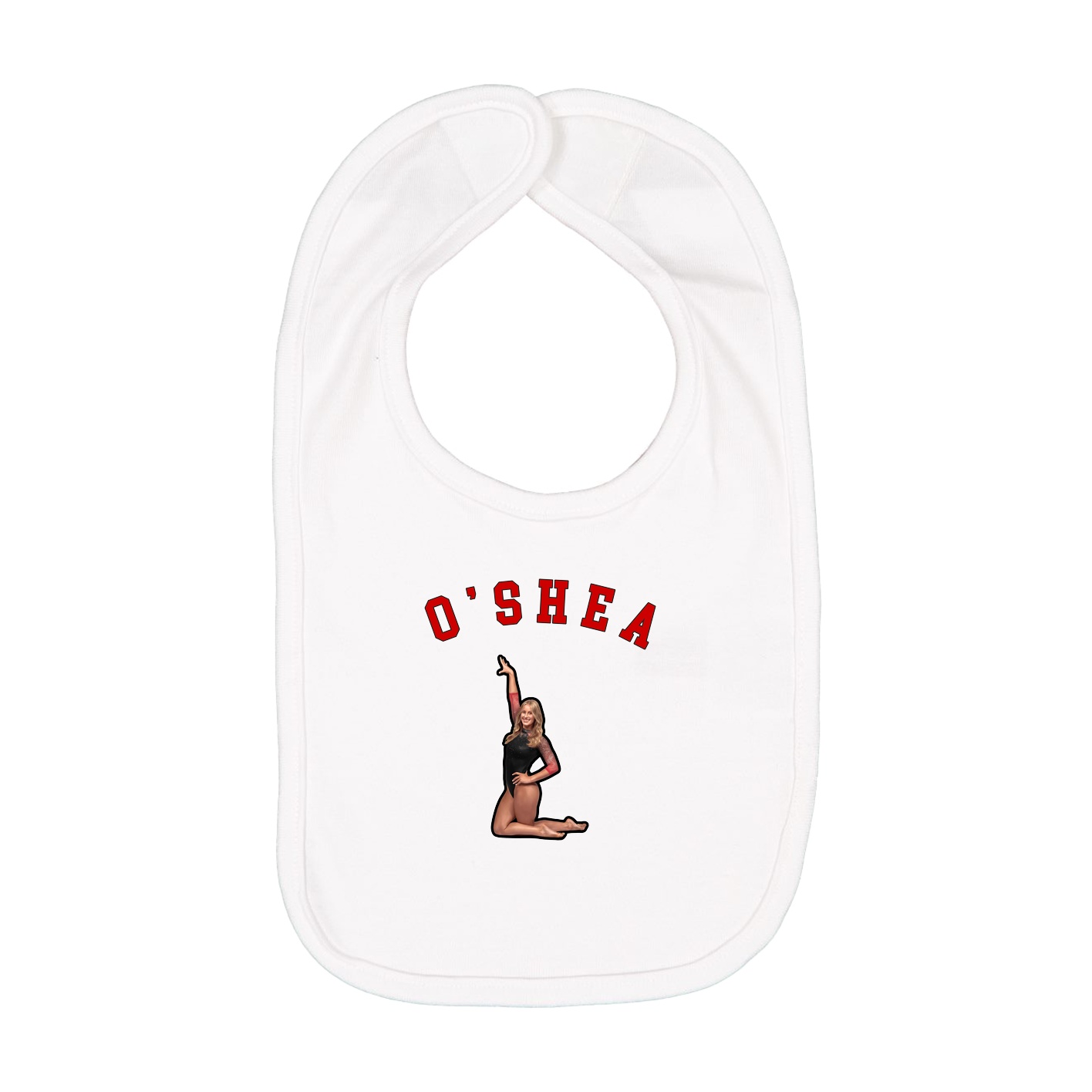 Infant Bib — Shirsey Arch in White