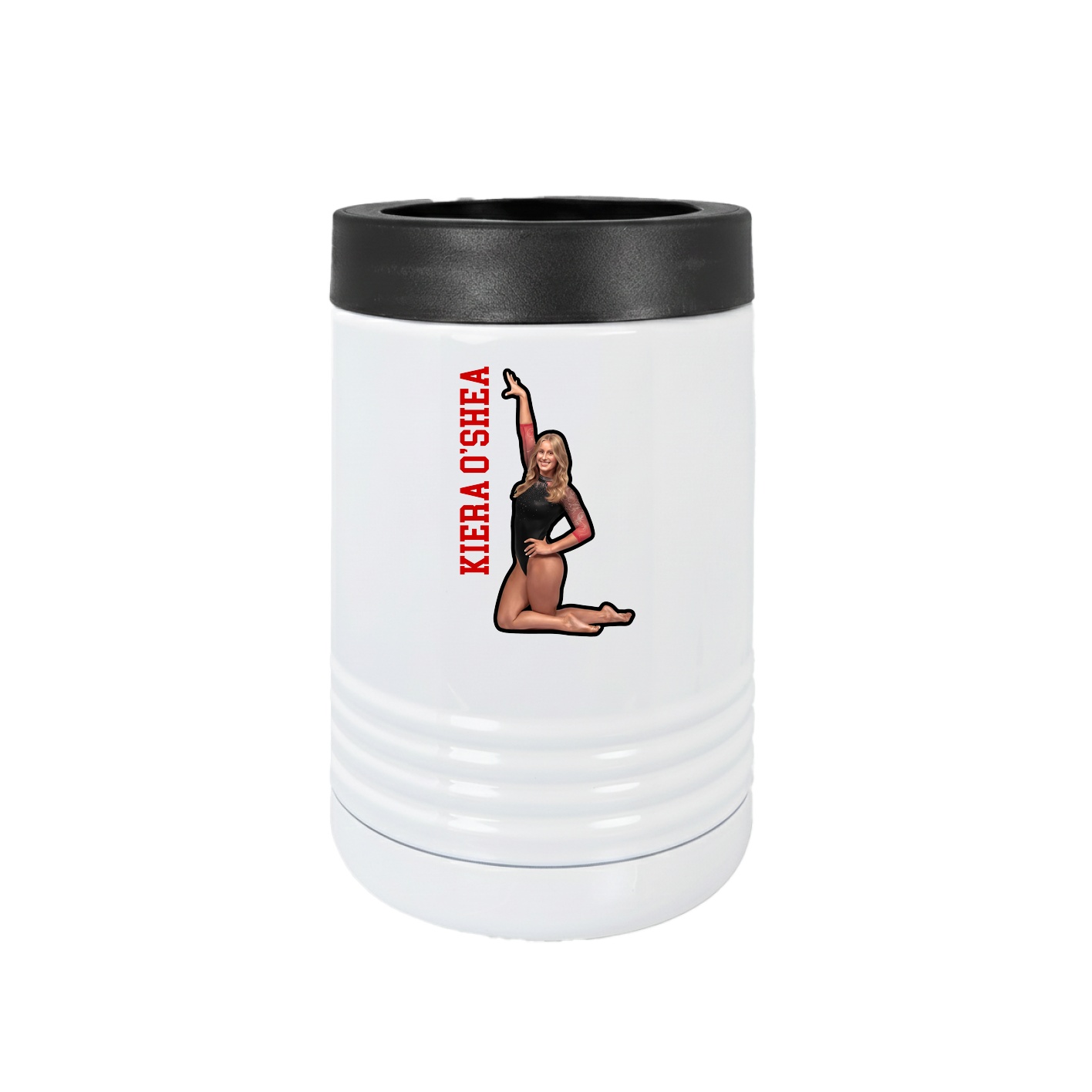 Beverage Holder — Name Vertical in White