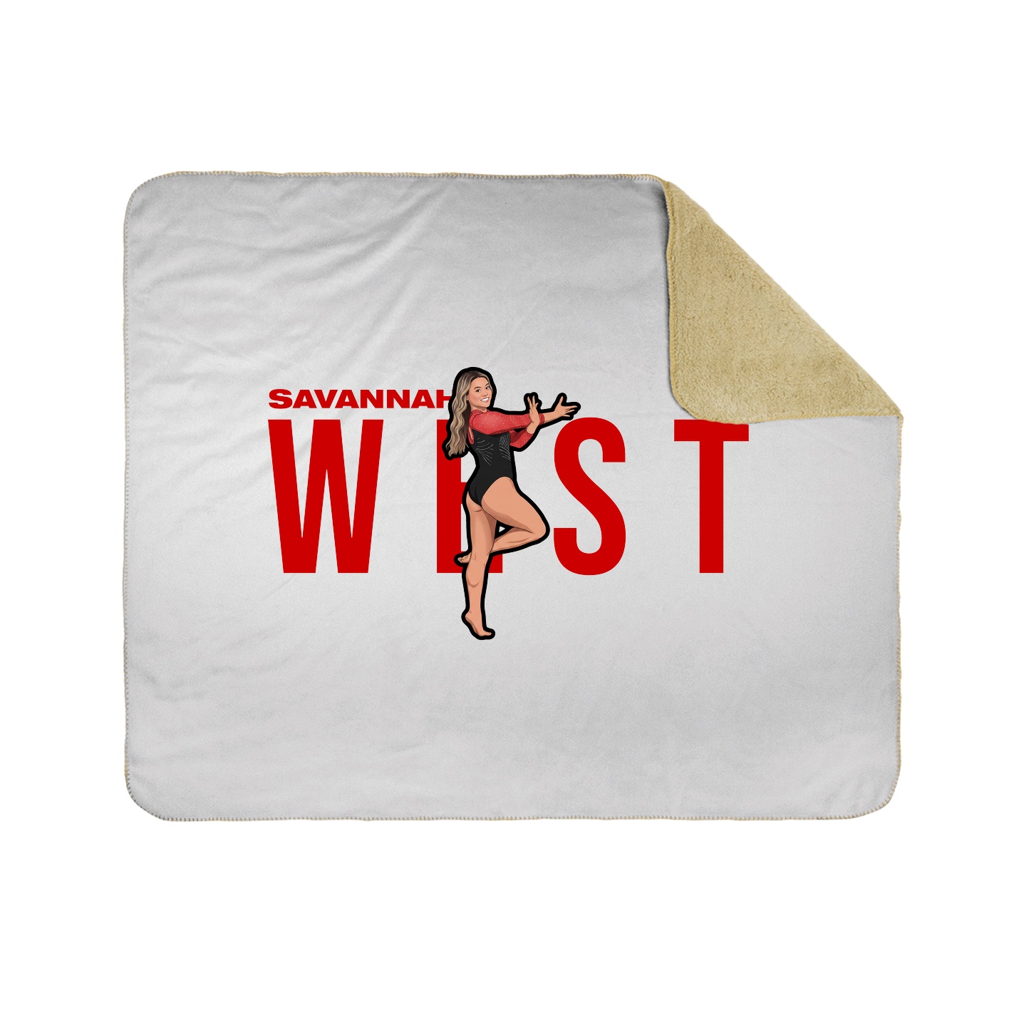 Throw Blanket — Player Name in White