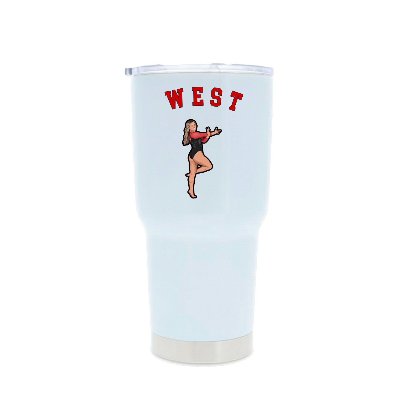 30oz Stainless Steel Tumbler — Shirsey Arch in White