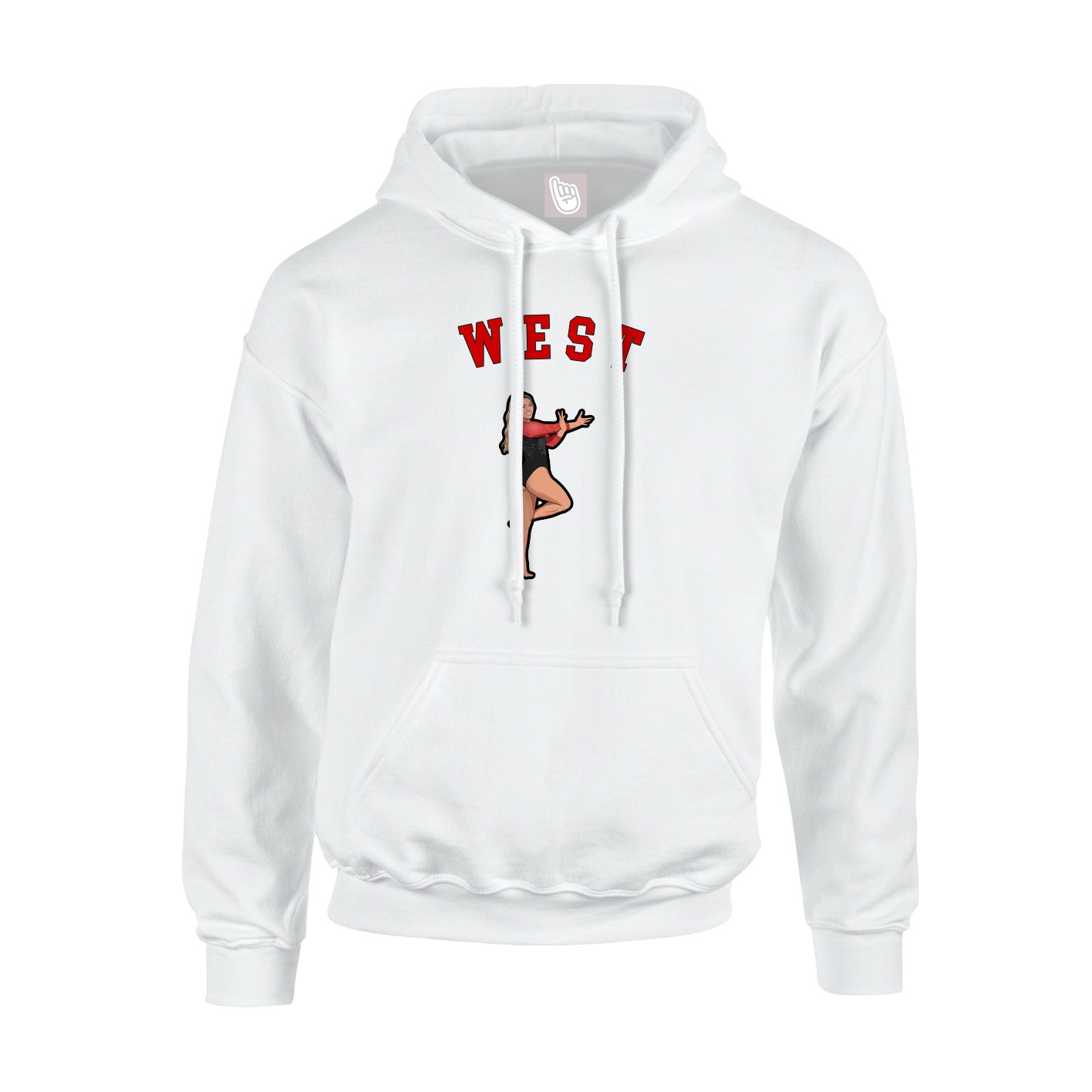Youth Hoodie — Shirsey Arch in White
