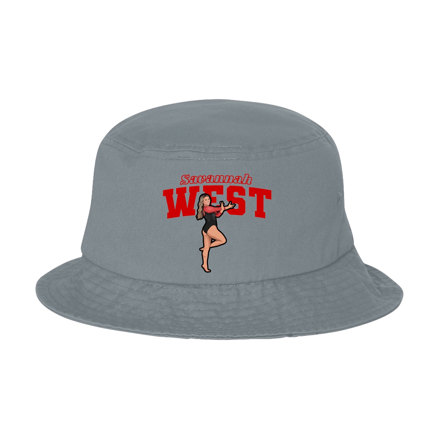 Bucket Cap — Name Arch in Grey