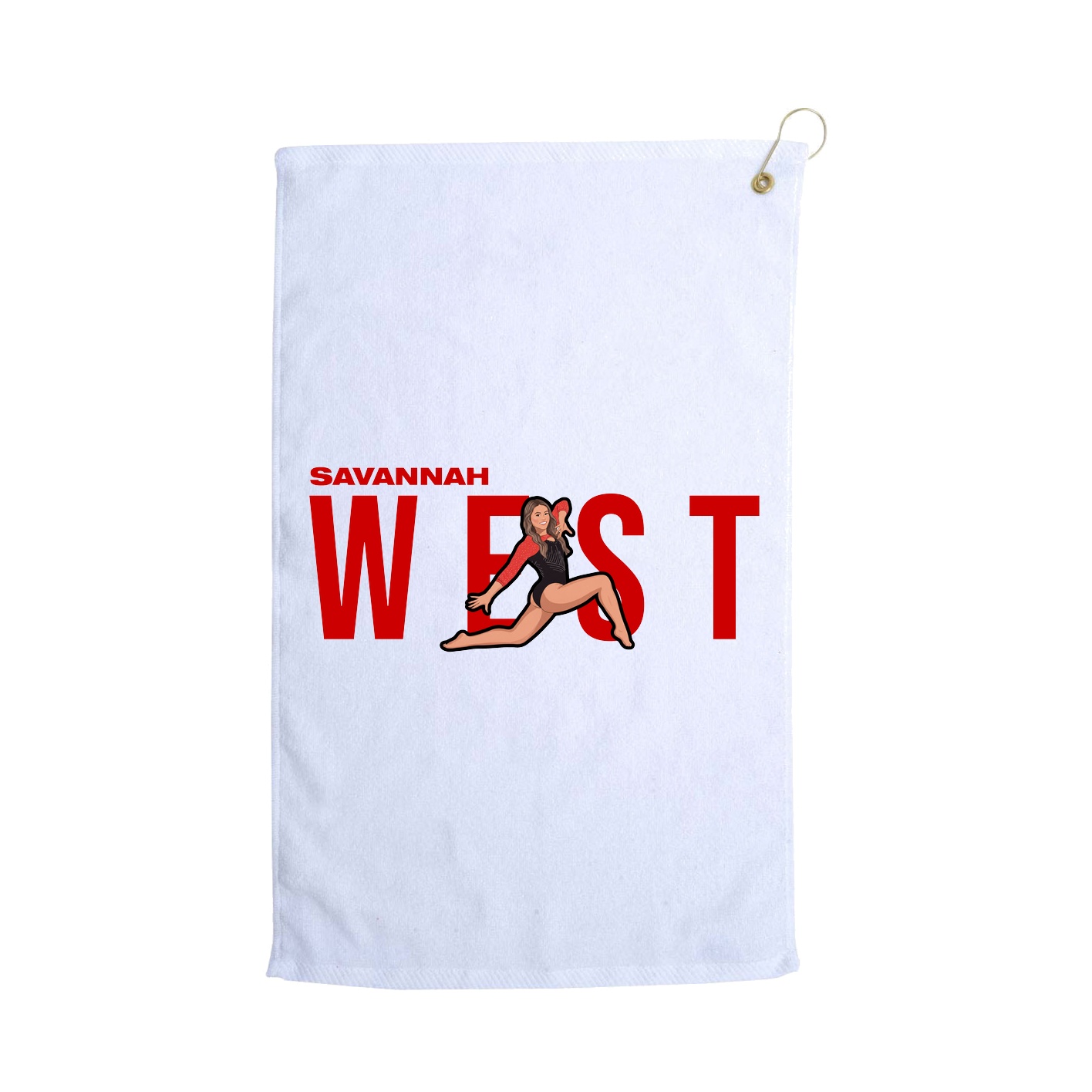 Golf Towel — Player Name in White