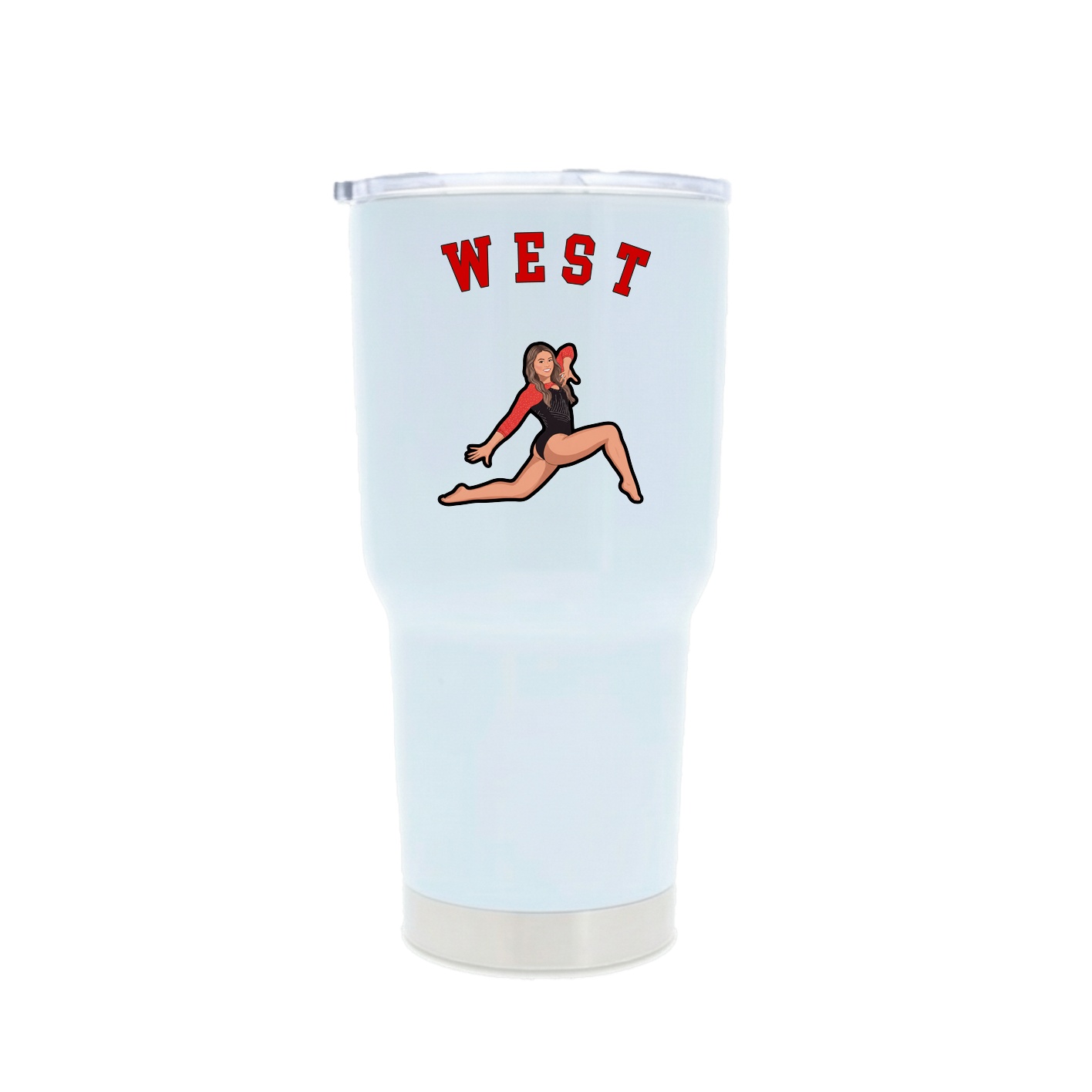 30oz Stainless Steel Tumbler — Shirsey Arch in White