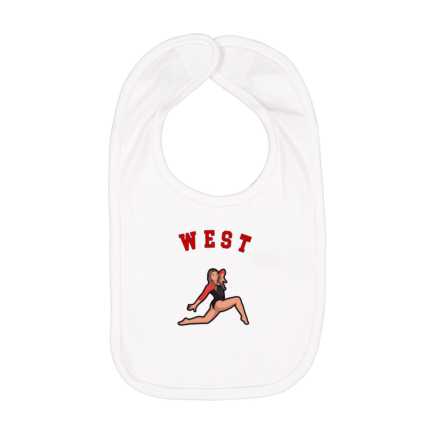 Infant Bib — Shirsey Arch in White